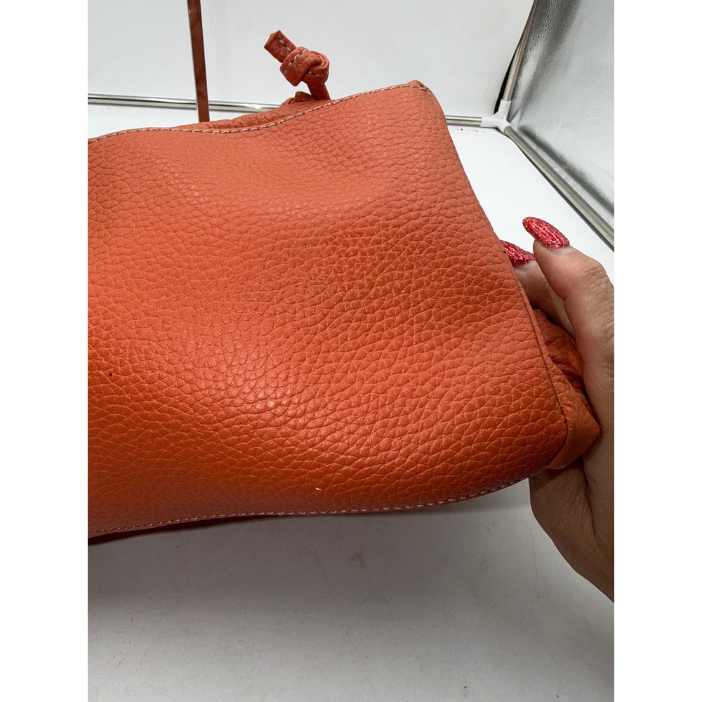 Maxx New York Burnt Orange Pebbled Leather Shoulder Bag Hobo Front Pocket NWT - Picture 12 of 12